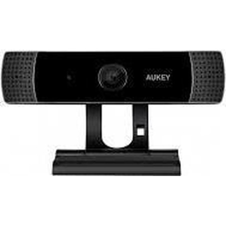 Aukey PC-LM1E 1920 x 1080 Wired Webcam - High-Quality Video for Clear Streaming and Recording